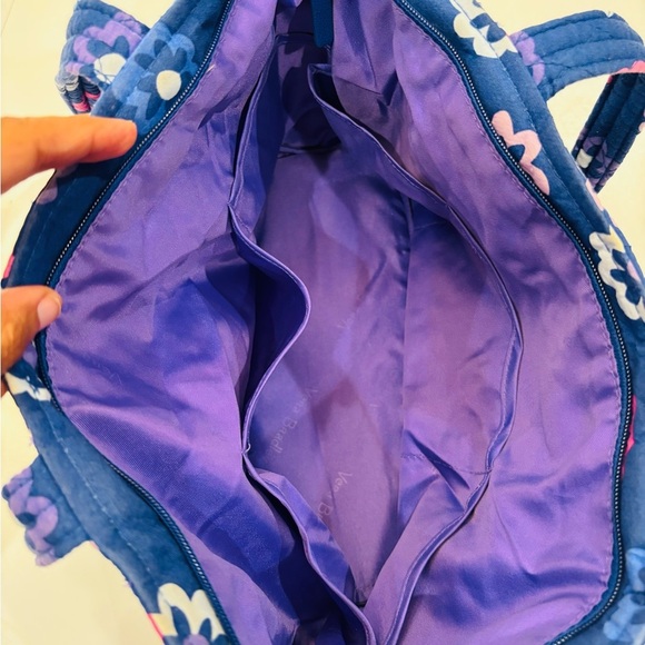 Vera Bradley Floral Tote - Navy and Pink size H 9* W 15 - Picture 8 of 9